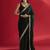 green sequinned satin saree