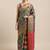 green green & pink silk blend woven design patola saree
