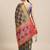 green green & pink silk blend woven design patola saree