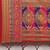green green & pink silk blend woven design patola saree