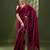 magenta embellished beads and stones silk blend designer saree