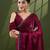 magenta embellished beads and stones silk blend designer saree
