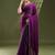 purple beads and stones silk blend saree