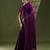 purple beads and stones silk blend saree