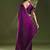 purple beads and stones silk blend saree