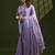 lavender women embellished beads and stones  designer saree