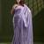 lavender women embellished beads and stones  designer saree