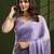 lavender women embellished beads and stones  designer saree