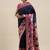 blue blue & pink woven design silk blend paithani saree