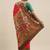 pink pink floral zari silk blend paithani saree