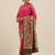 pink pink & green woven design silk blend paithani saree