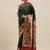 green green woven design silk blend paithani saree
