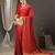 red ethnic motifs zari woven kanjeevaram saree