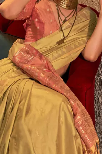 gold ethnic motifs woven design zari banarasi celebrity saree