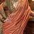 orange ethnic motifs zari  banarasi saree