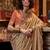 beige woven design zari banarasi saree