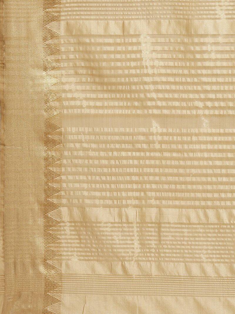 cream cream ethnic motifs zari silk cotton banarasi saree