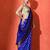 blue woven design zari kanjeevaram saree