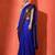 blue woven design zari kanjeevaram saree