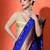 blue woven design zari kanjeevaram saree