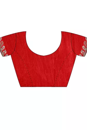 red leheriya zari poly georgette designer leheriya saree