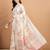 off_white floral kantha work silk cotton tussar saree