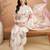 off_white floral kantha work silk cotton tussar saree