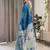 blue ethnic motifs woven design pure cotton saree