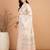 off_white floral kantha work silk cotton tussar saree