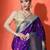 purple woven design zari banarasi saree
