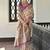 purple madhubani print tassel tussar saree