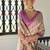 purple madhubani print tassel tussar saree