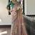 green madhubani printed tassel tussar saree