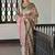 green madhubani printed tassel tussar saree