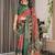 red floral pure cotton designer saree