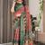 red floral pure cotton designer saree