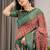 red floral pure cotton designer saree
