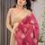 maroon floral woven design pure cotton saree