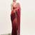 peach ombre dyed beads and stones satin saree