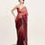 peach ombre dyed beads and stones satin saree