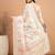 off_white floral kantha work silk cotton tussar saree