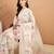 off_white floral kantha work silk cotton tussar saree