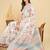 off_white floral kantha work silk cotton tussar saree