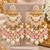 pink pista kundan & agate stone earrings  gold plated