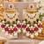 ruby green kundan & agate stone earrings  gold plated