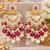 ruby kundan & agate stone earrings  gold plated
