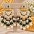 green kundan & agate stone earrings  gold plated