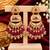 ruby kundan & agate stone earrings  gold plated