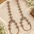 white stone & agate stone haath phool (hath panja), antique gold plated