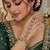 white stone & agate stone haath phool (hath panja), antique gold plated